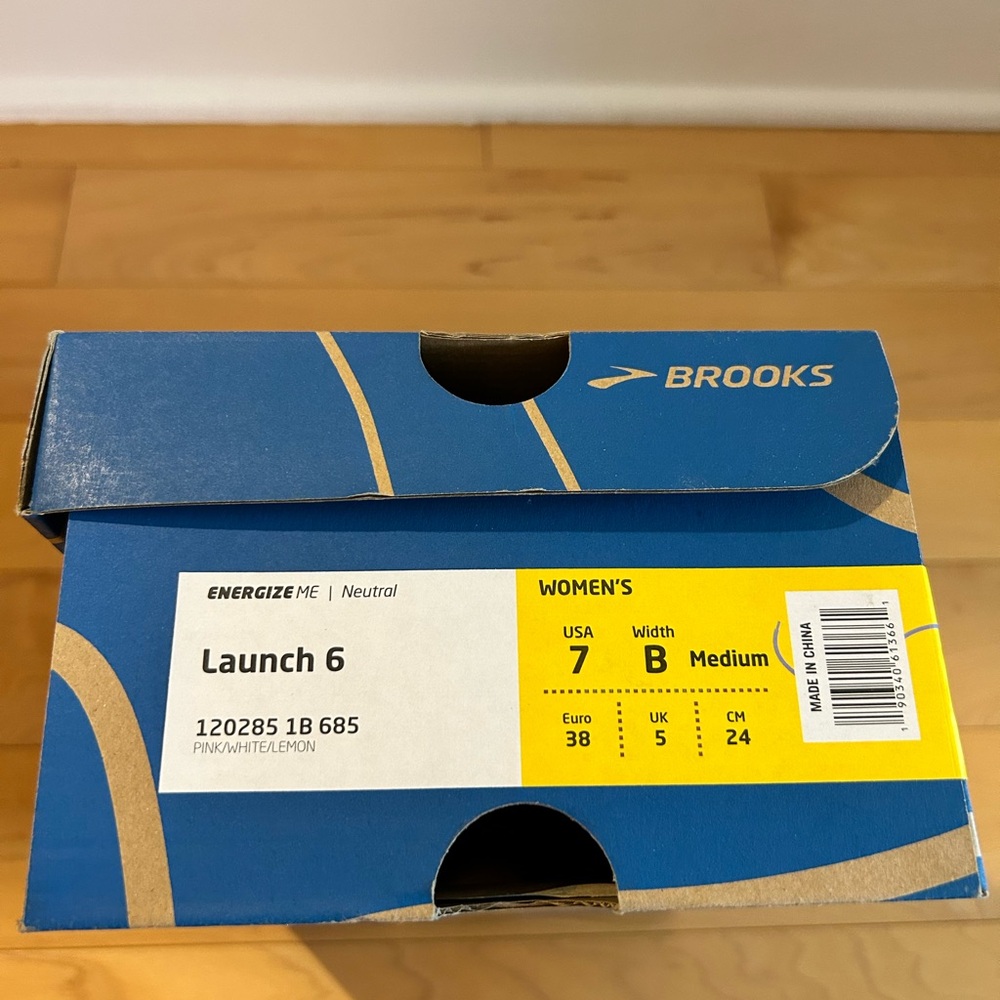 Brooks Pink and Yellow Athletic Shoes - Picture 6 of 6